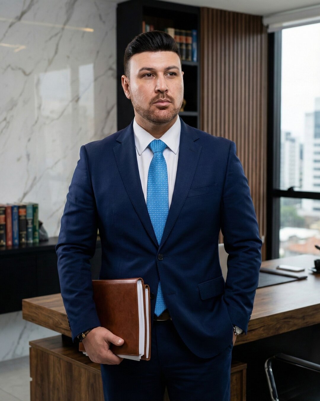 Dr. Alan Bueno Góis no escritório de advocacia em São Bernardo do Campo