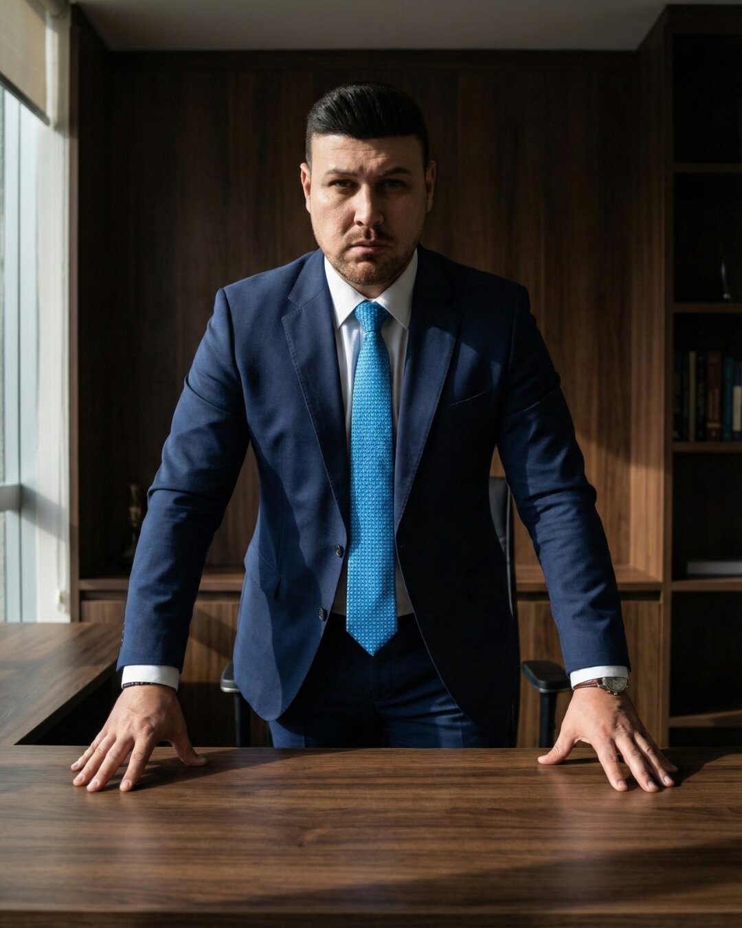 Dr. Alan Bueno Góis — postura de comando no escritório